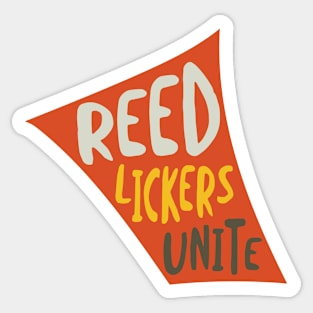 Funny Clarinet Reed Lickers Unite Sticker